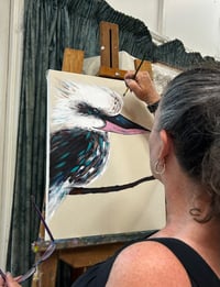 Image 1 of NEW Painting Workshop Townsville 'Paint a Kookaburra' Workshop - Full Day Class 