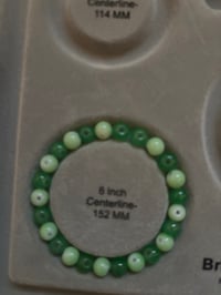 Image 1 of Glossy Green beaded bracelet