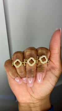 Image 1 of Charmed Clover Adjustable Ring 