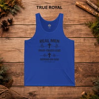 Image 3 of Real Men Pray Trust Lead Tank Top — Christian Faith-Based Men’s Tank