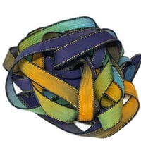 Image 2 of 1PC. GALAXY 42" Hand Dyed Finished Edge Silk Wrist Wrap Bracelet/Jewelry/Craft Ribbons