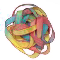 Image 4 of 1PC. CIRCUS CLOWNS 42" Hand Dyed Finished Edge Silk Wrist Wrap Bracelet/Jewelry/Craft Ribbons