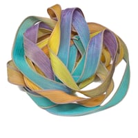 Image 4 of 1PC. TULIP GARDEN 42" Hand Dyed Finished Edge Silk Wrist Wrap Bracelet/Jewelry/Craft Ribbons