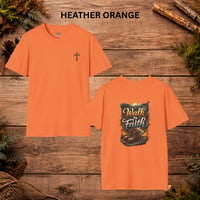 Image 3 of Walk By Faith T-Shirt | Christian cross faith design, 2 Corinthians 5:7