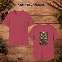 Image 8 of Walk By Faith T-Shirt | Christian cross faith design, 2 Corinthians 5:7