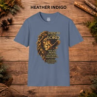Image 8 of Strength Comes From the Lord Lion T‑Shirt — Isaiah 40:31 Christian Faith Tee