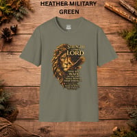 Image 10 of Strength Comes From the Lord Lion T‑Shirt — Isaiah 40:31 Christian Faith Tee