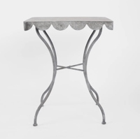Image 1 of Scalloped Zinc Table