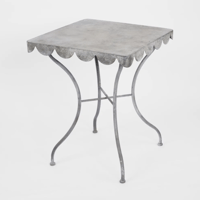 Image 3 of Scalloped Zinc Table