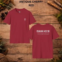 Image 8 of Isaiah 43:18 Inspirational Faith Tee— Christian Cross T-Shirt