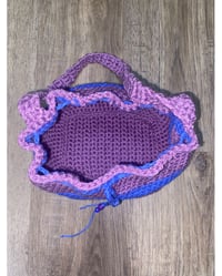 Image 2 of Purple & Blue Crochet Shoulder Purse