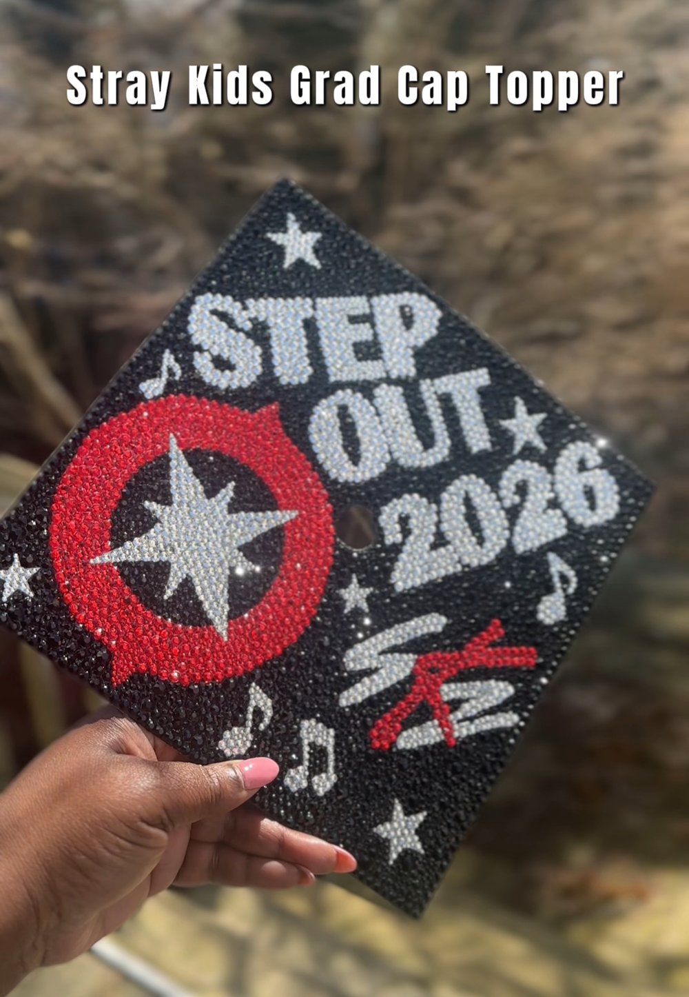 Image of Bedazzled Graduation Cap Topper- Made to Order