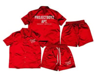 Image 1 of ProjectBoyz Apt Red Short Set (2025)