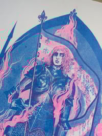 Image 3 of Jeanne la Pucelle - Joan of Arc, Trans colours risograph print,  Transgender Pride