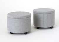 Image 3 of 1:6 low pouf - grey 