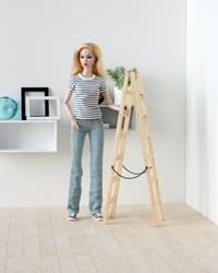 Image 5 of 1:6 folding wooden ladder