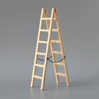 Image 1 of 1:6 folding wooden ladder