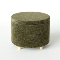 Image 1 of 1:6 low pouf - olive green