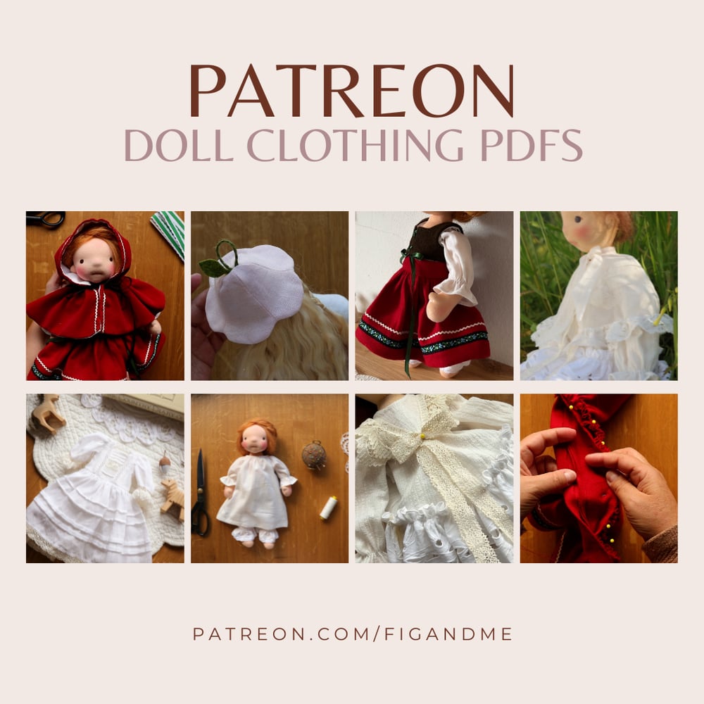 Image of Doll Dressmaking Series | Patreon PDFs Only | By Fig and Me