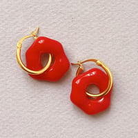 Red Glass Earrings