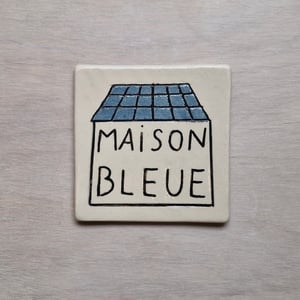 Image of La maison bleue - plaque de maison