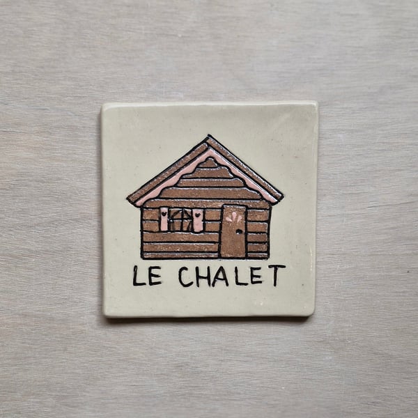Image of La maison chalet - plaque de maison