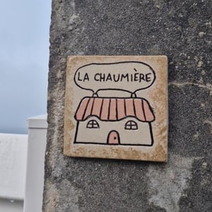 Image of La maison chaumière - plaque de maison