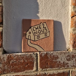 Image of La maison chez nous - plaque de maison