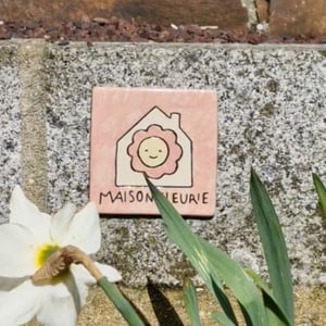 Image of La maison fleurie - plaque de maison