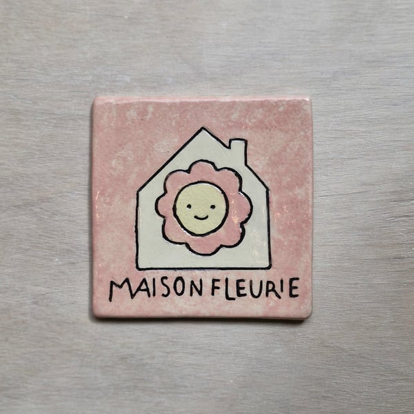 Image of La maison fleurie - plaque de maison