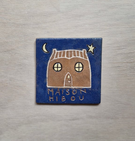 Image of La maison hibou - plaque de maison