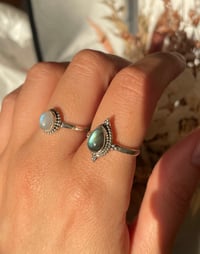 Image 4 of Ophelia Rainbow Moonstone Sterling Silver Ring