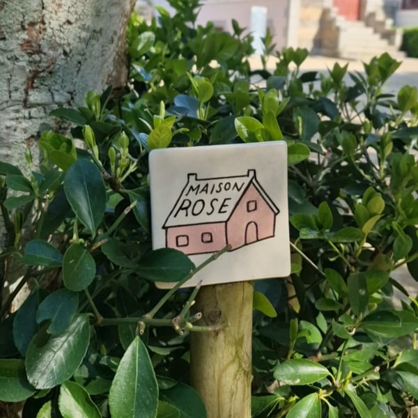 Image of La maison rose - plaque de maison