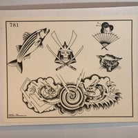 Image 1 of 1985 Spaulding & Roger’s production sheet samurai dragons 11x14