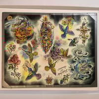 Image 1 of 1990 Marty Holcomb Production flash on board 11x14 