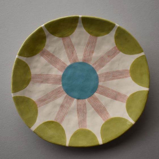 Image of Green Flower Plate