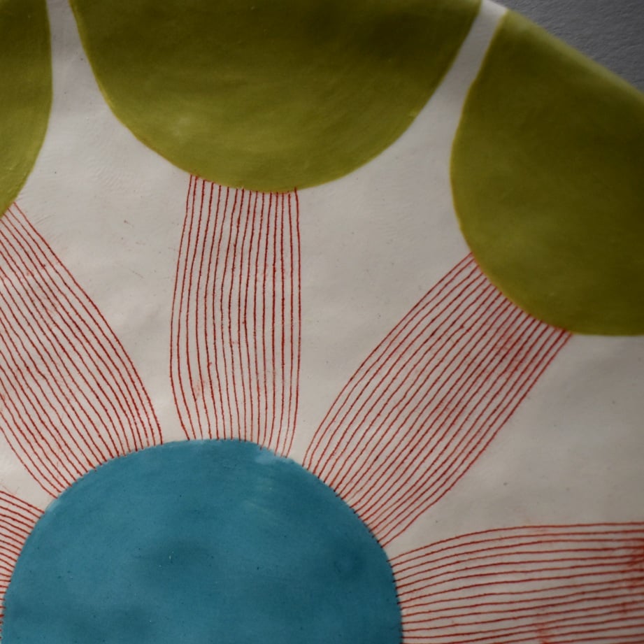 Image of Green Flower Plate