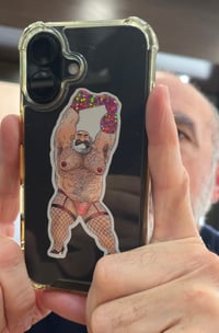 Image 3 of Striptease bear sticker