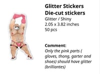 Image 5 of Striptease bear sticker