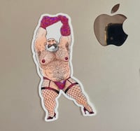 Image 4 of Striptease bear sticker