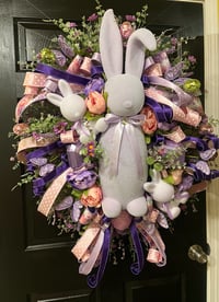 Image 2 of Lavender Bunny Wreath