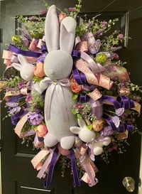 Image 3 of Lavender Bunny Wreath