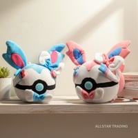 Image 1 of Sylveon Poké Ball Plush Set