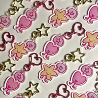 Image 1 of Playful Star and Heart Keychain 
