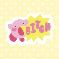 Image 1 of Pink Swear Sticker 