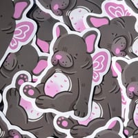 Image 2 of Frenchie Fairy Vinyl Sticker