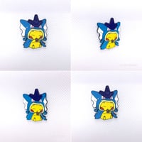 Image 3 of Poncho Pikachu Mega Gyarados Enamel Pin