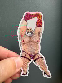 Image 1 of Striptease bear sticker