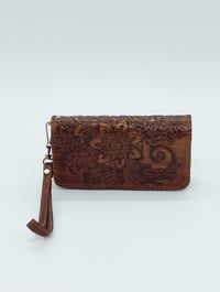 Image 2 of Syrian Leather Clutch Bags Geometric Print