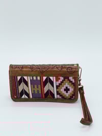 Image 4 of Syrian Leather Clutch Bags Geometric Print